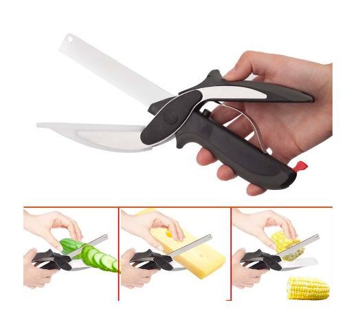 2in1 Clever Cutting Knife In Stainless Steel (card Packing)