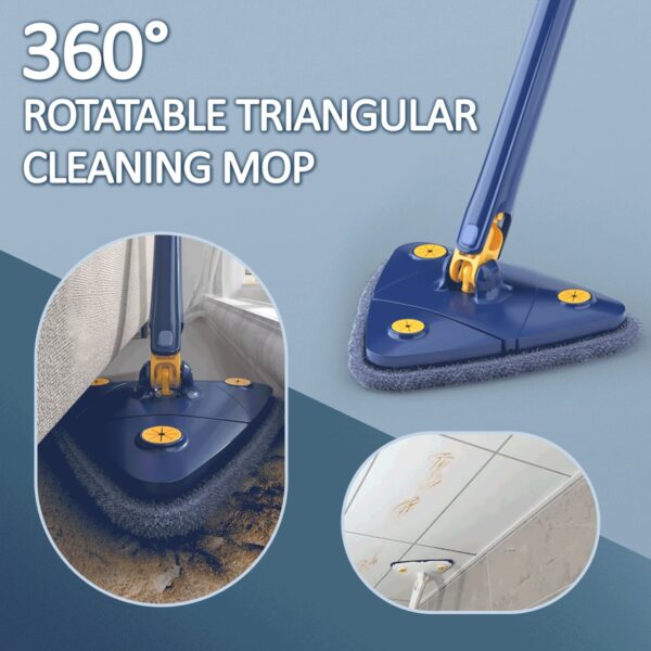 360 Degree Rotateable Triangular Sqqueeze Mop